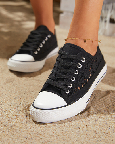 Baskets Tareni noires ajourées pour femme - Footwear