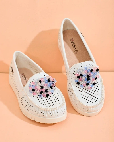 Royalfashion Mocassins ajourés perlés pour femme Namis