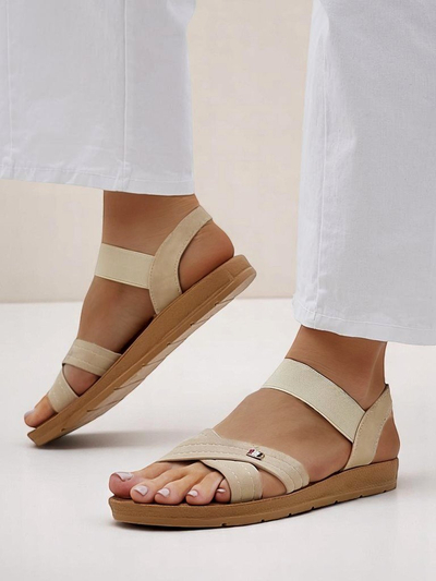 Royalfashion Sandales pour femmes avec élastique Zerefis