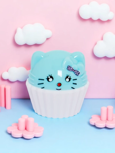 Baume à lèvres pour enfants avec un chaton dans un cupcake – hydrate et régénère