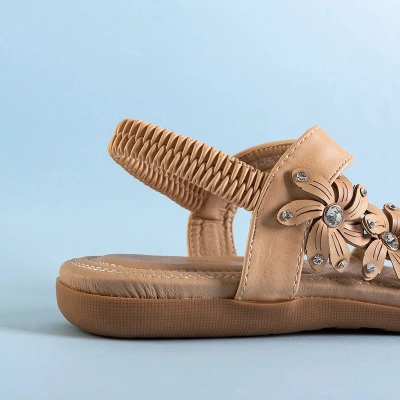 OUTLET Sandales femme beiges à fleurs Aflori - Footwear
