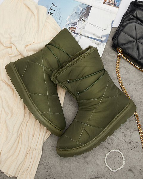 Vert foncé chaussures pour femmes a'la bottes de neige Amirfu- Footwear