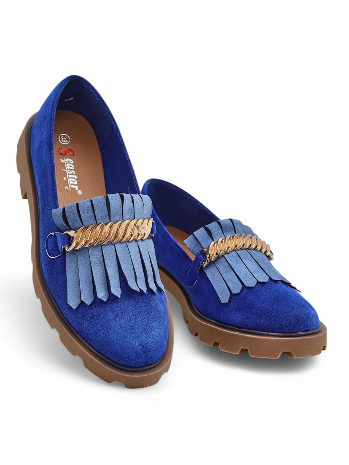 Royalfashion Mocassins en Suède Écologique pour Femmes Mare Nostrum