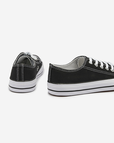 OUTLET Baskets classiques à lacets pour femmes, noires et blanches Ogisa - Chaussures