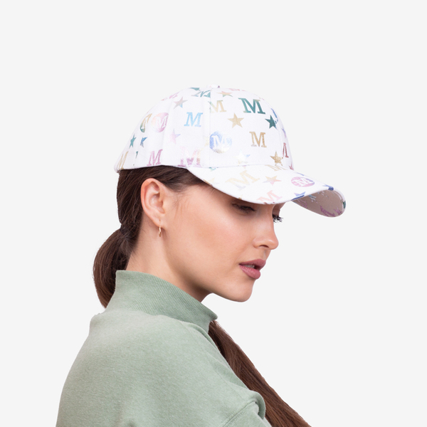Casquette femme blanche lettres multicolores - Accessoires
