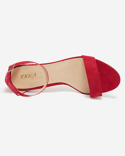 Sandales rouges pour femmes sur le poteau Nelino - Footwear
