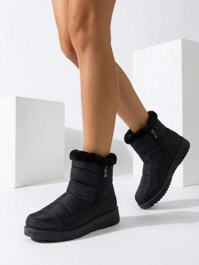 Bottines pour Femmes Venus Noires en Tissu Confortables pour l'Hiver