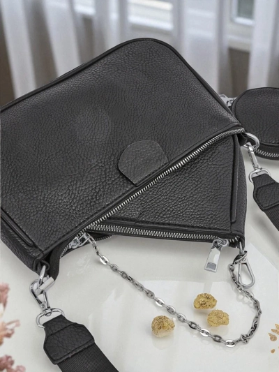 Sac à main multifonctionnel pour femmes Scylla en cuir écologique noir