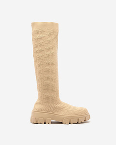 Royalfashion Bottes à motifs pour femme beige Helipea