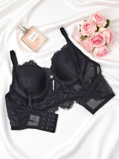 Royalfashion Soutien-gorge corset rembourré en dentelle pour femme Grace Corset