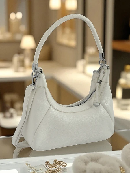 Royalfashion Petit sac à main pour femme en cuir écologique avec sangle décorative Lacquea