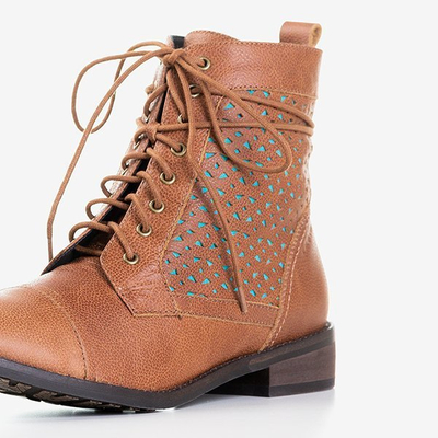 Boots marron avec une tige ajourée Mistral - Chaussures