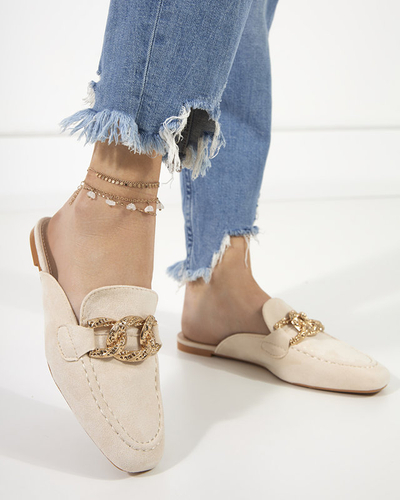 Babouches crème à la mocassins Gabbu- Shoes