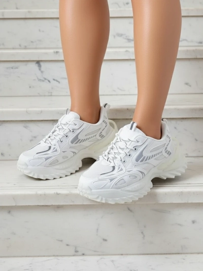 Gloriosa Baskets Blanches pour Femmes en Cuir Écologique
