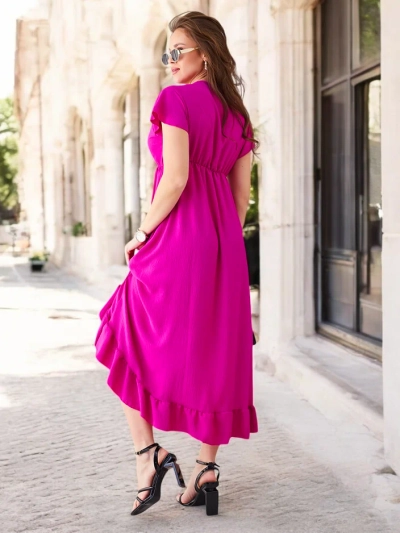 Robe midi Royalfashion pour femmes avec un ourlet asymétrique