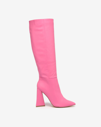 Royalfashion Bottes à triple talon pour femme Fuchsia Lebrabi