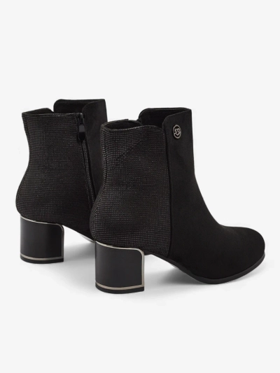 Bottines femme en éco-daim à talon bloc Arshin