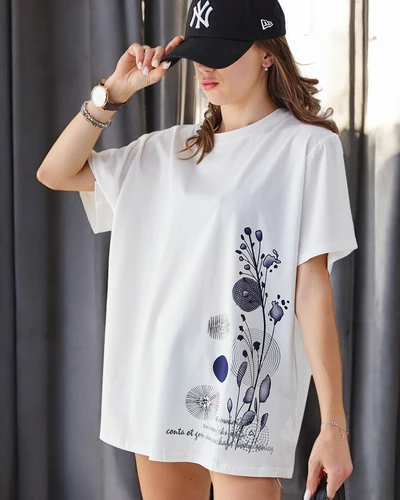 T-shirt en coton pour femmes Royalfashion avec impression