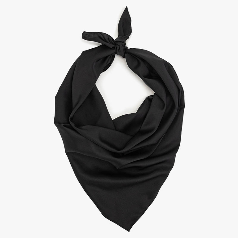 Écharpe femme unicolore en noir - Accessoires