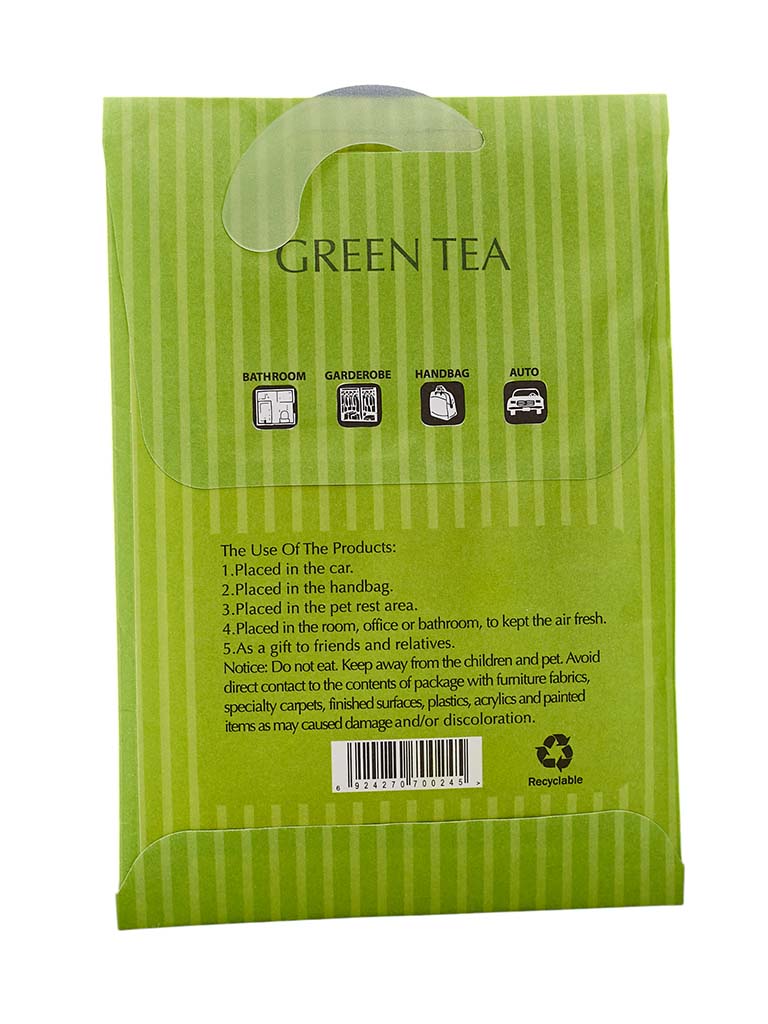 Sachets parfumés pour voiture, sac à main, placard et salle de bain. Thé vert.