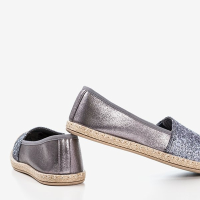 Espadrilles Akila grises avec brocart - Chaussures 1