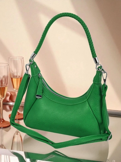 Royalfashion Petit sac à main pour femme en cuir écologique avec sangle décorative Lacquea