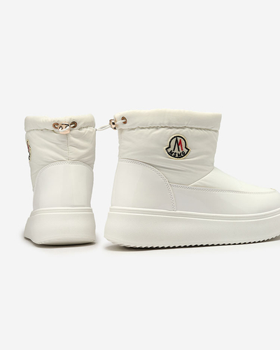 Royalfashion Bottes de neige à enfiler pour femme en blanc Ademra