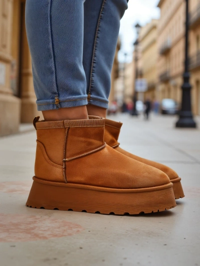 Royalfashion Chaussures courtes ressemblant à des bottes de neige pour femmes Fortesse