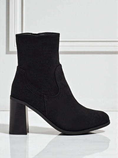 Bottines femme en éco-daim à talons épais Rune Fast