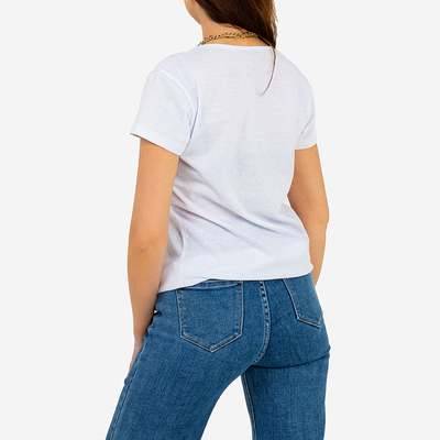 T-shirt imprimé blanc pour femme - Vêtements