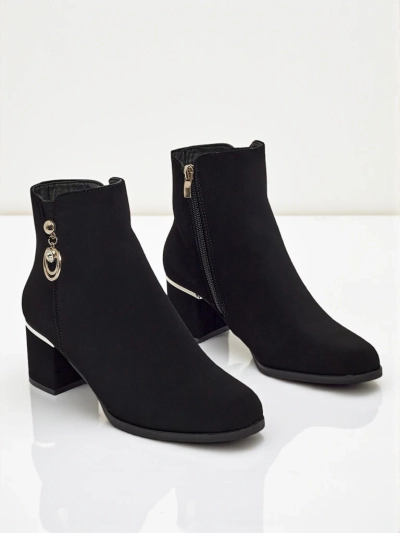 Bottines femme en cuir écologique à talons Norevaya