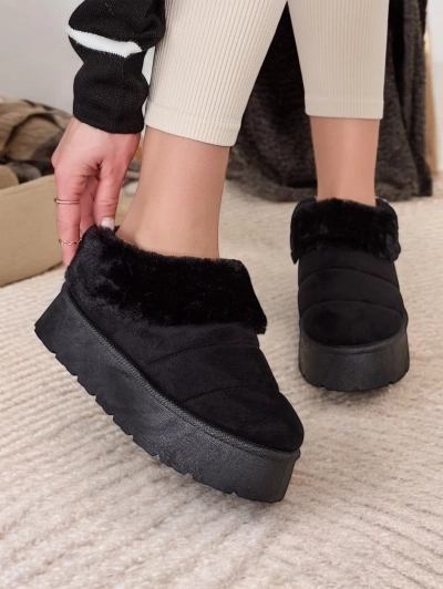 Royalfashion Bottines courtes pour femmes style bottes de neige a'la Eliozi