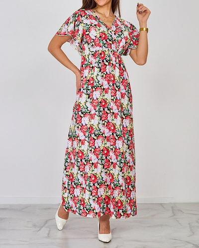 Royalfashion Robe midi à fleurs pour femme