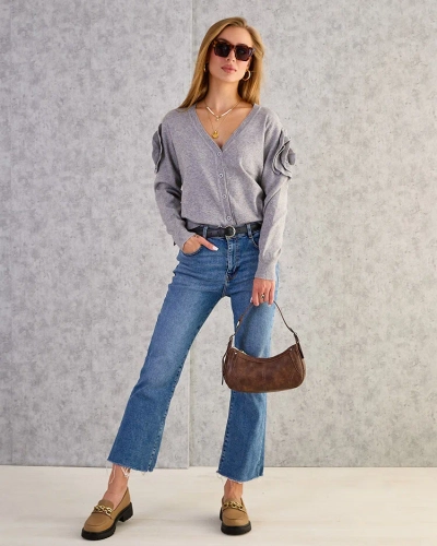 Royalfashion Pull femme déboutonné