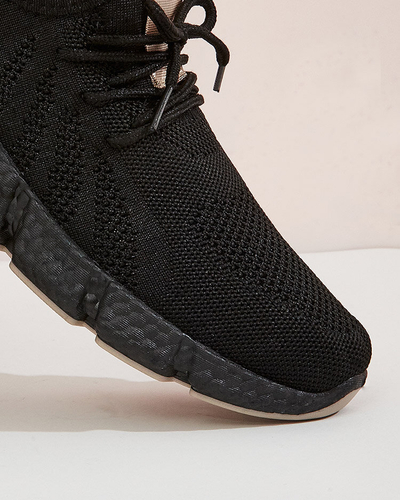 Chaussures de sport noires et beiges pour femmes Bommgi - Footwear