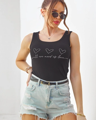 Débardeur en coton Royalfashion pour femmes avec cœurs