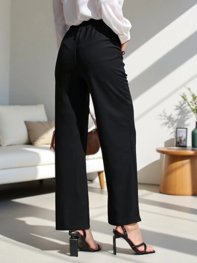 Pantalons larges pour femmes Royalfashion avec liens sur les côtés