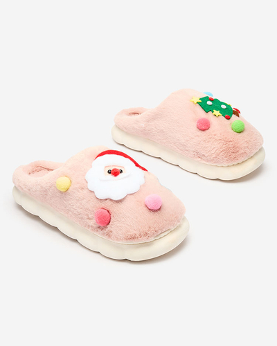 Royalfashion Chaussons de Noël pour femme en rose Fertemse