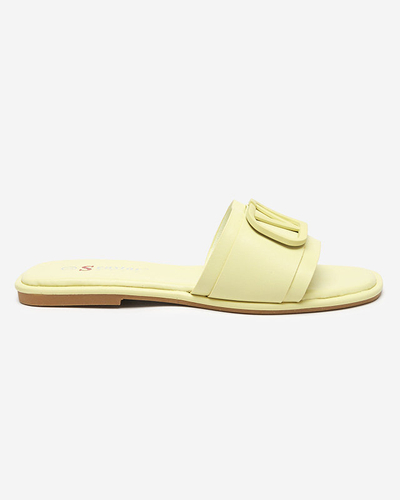 Pantoufles Cartec en éco-cuir vert pour femme - Footwear