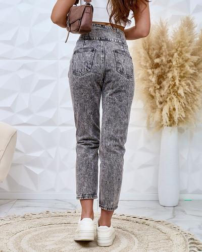 Royalfashion Jeans mom taille haute pour femmes