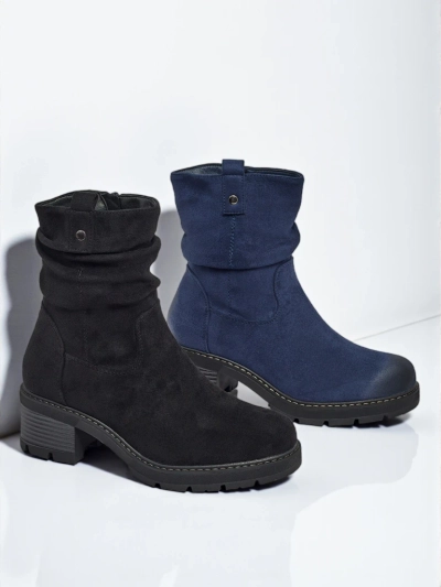 Bottines hautes pour femmes en éco-daim Carmine