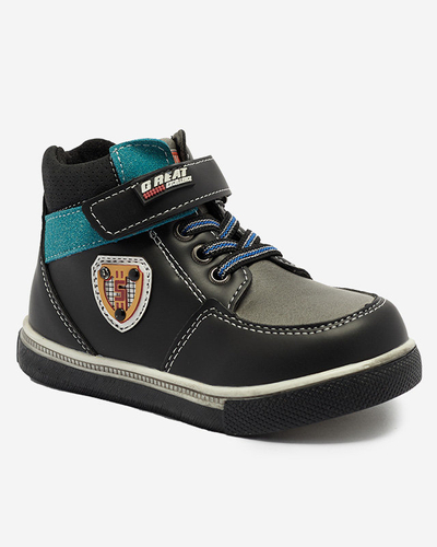 Bottes noires pour garçons Wiasio- Footwear