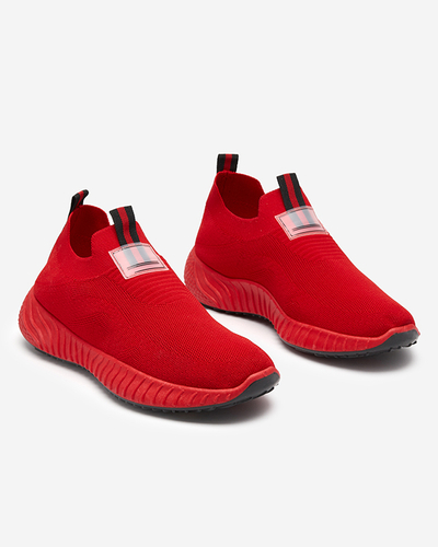 OUTLET Chaussures de sport à enfiler rouges pour hommes Gavosi- Footwear