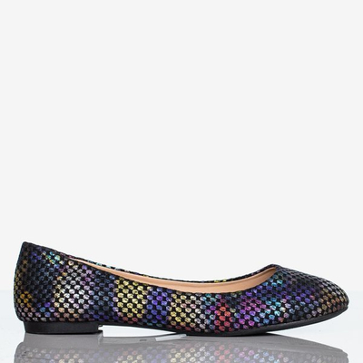 Ballerines noires pour femmes avec finition Farben colorée - Chaussures 1