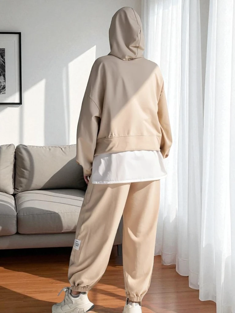 Royalfashion Ensemble en coton pour femmes avec un insert de chemise