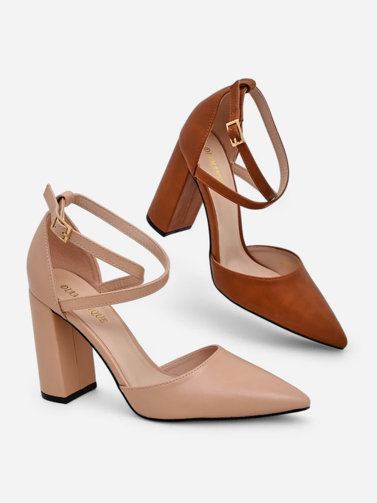 Royalfashion Pompes pour femmes avec des straps croisées Eurolias