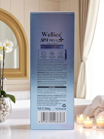 Shampooing professionnel pour cheveux au collagène – Hydratation intensive et lissage des cheveux 5-en-1