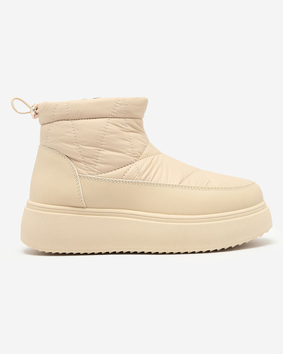 Royalfashion Bottes de neige à enfiler pour femme en beige Armeda