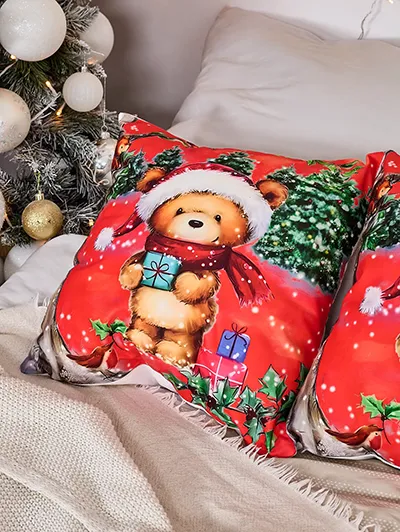 Royalfashion Taie d'oreiller décorative de Noël