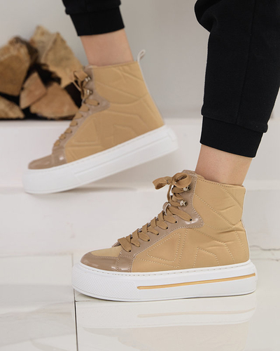 OUTLET Baskets de sport femme kaki Asmako- Footwear